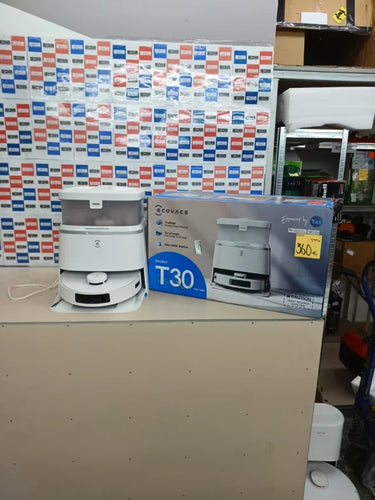 ECOVACS Robot aspirador omnidireccional DEEBOT T30 PRO con función de fregado, con mopa TrueEdge, cepillo que no se enreda, succión de 11.000 PA con agua caliente y lavado inteligente